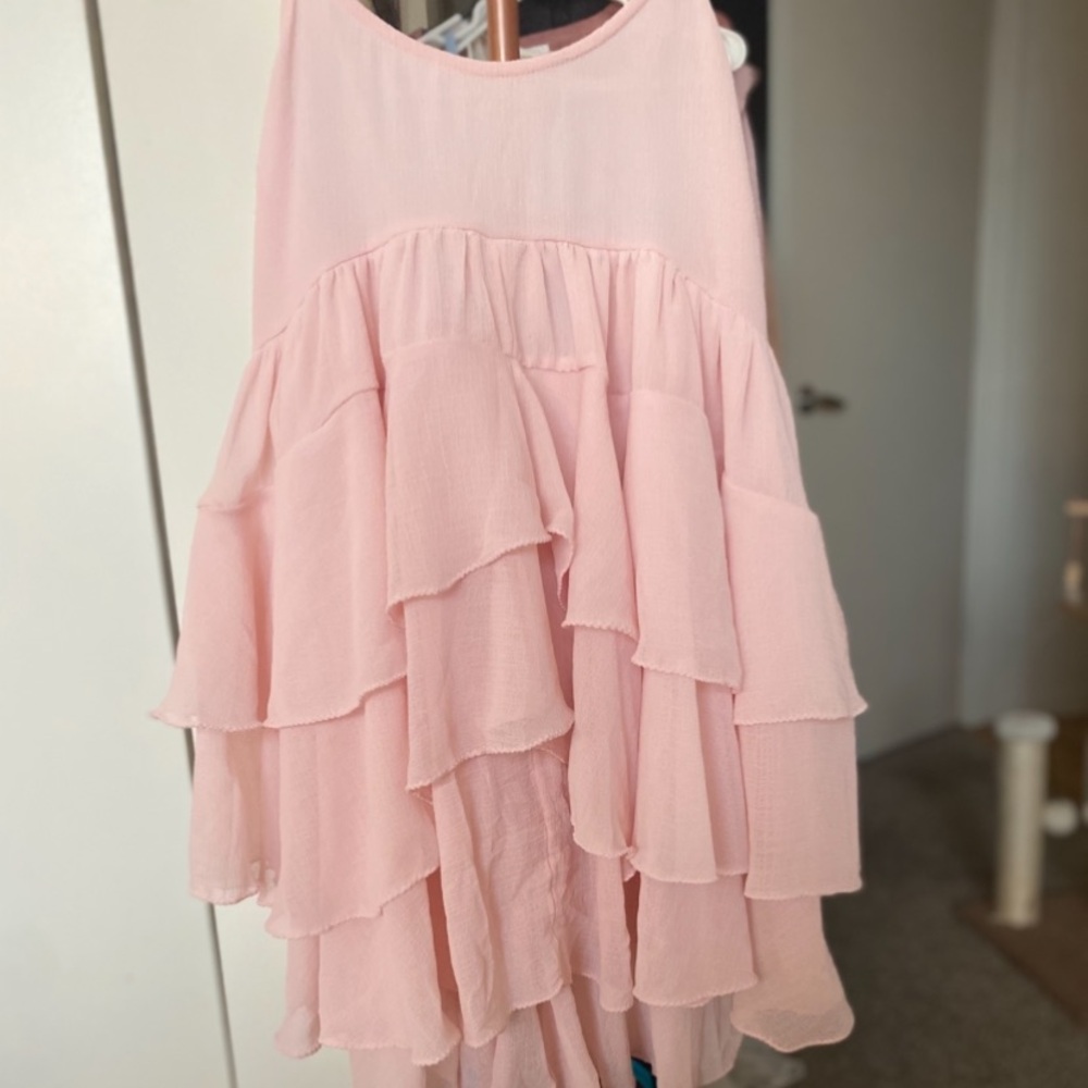 Free People Pink Ruffle Mini Dress - Picture 2 of 5